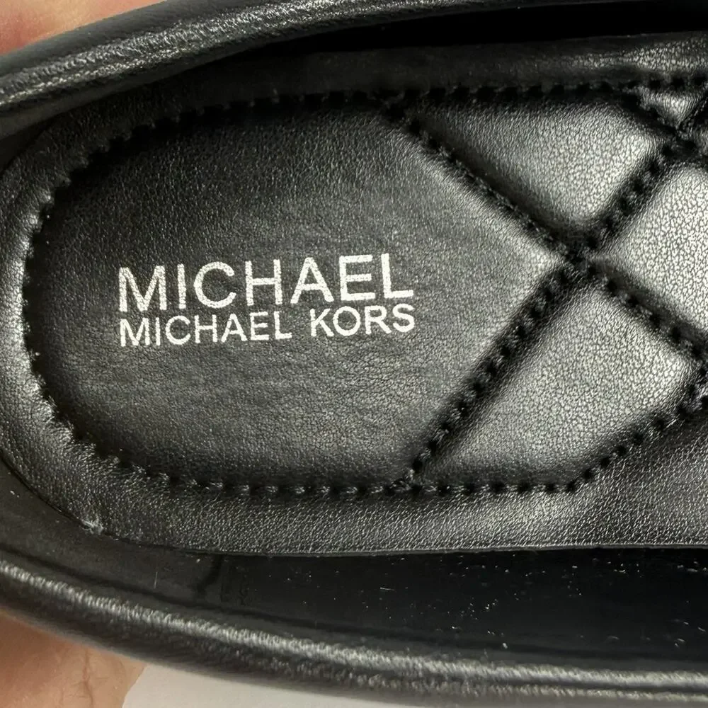Michael Kors Juliette Moccasin Loafer Black Style 40S2JTFR1L 7.5M Excellent